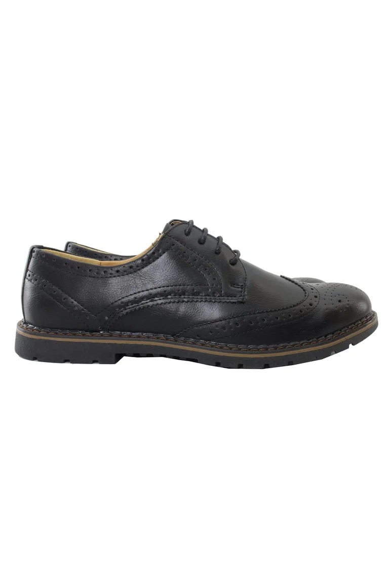 Francesine uomo nere eco pelle matta stile inglese con suola in