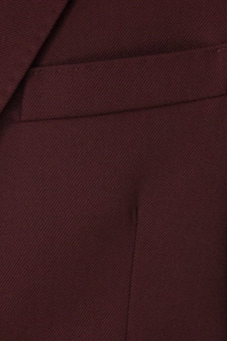 Giacca uomo monopetto elegante slim fit lana vergine marzotto microriga diagonale interna rever impunturato sartoriale