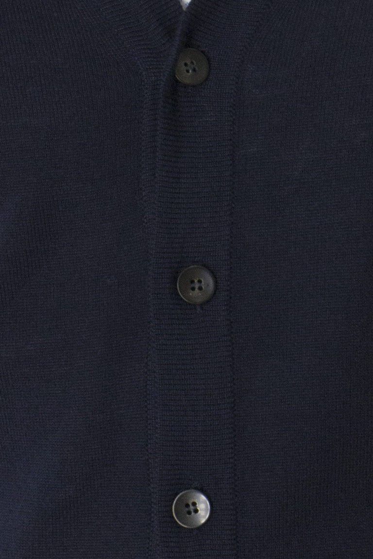 Cardigan uomo 6 bottoni misto merinos elastico sul fondo e polsi invernale casual regular fit elasticizzato