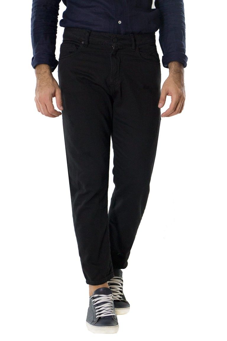 Jeans uomo cotone 100% casual regular fit 5 tasche con lievi rotture beige cammello nero comodo imperial fashion