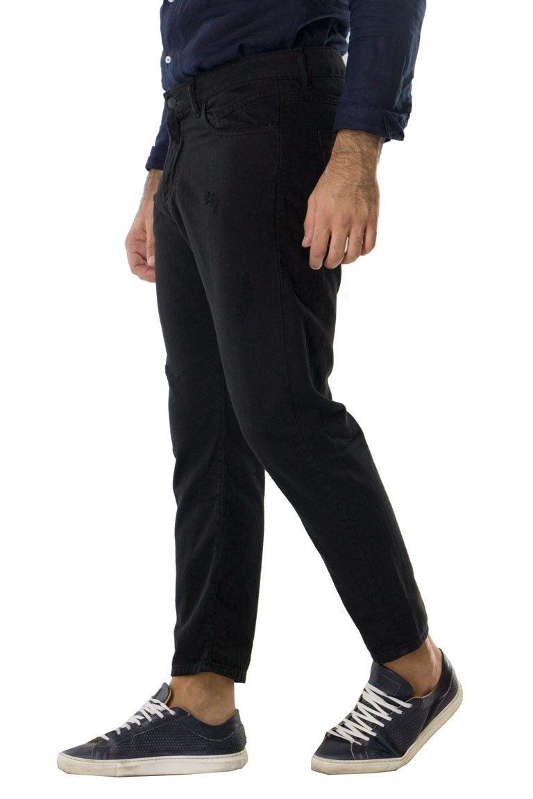 Jeans uomo cotone 100% casual regular fit 5 tasche con lievi rotture beige cammello nero comodo imperial fashion