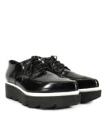 SCARPA BASSA DONNA STRINGATA CON SUOLA ALTA