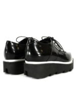 SCARPA BASSA DONNA STRINGATA CON SUOLA ALTA