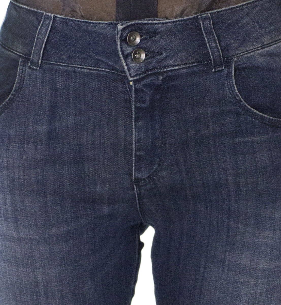 Jeans donna skinny elasticizzato lavaggio 1 sabbiato modello 5 tasche effetto push up