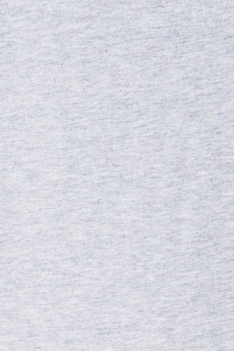T-shirt da uomo Grigio chiaro in cotone fiammato tinta unita regular fit elasticizzata girocollo