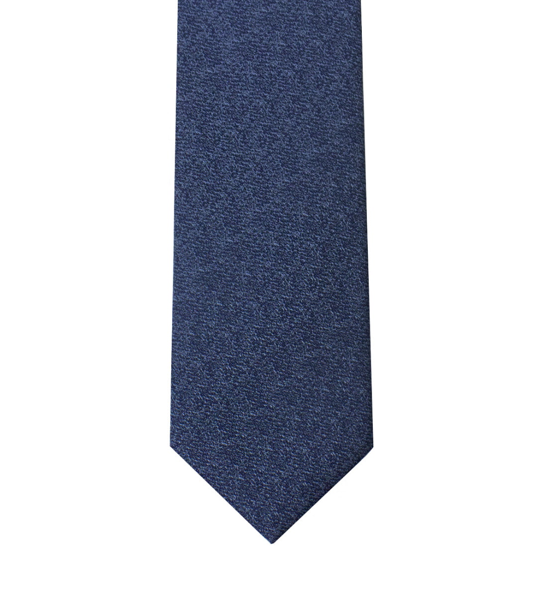 Cravatta uomo blu effetto melange 8cm di larghezza made in italy