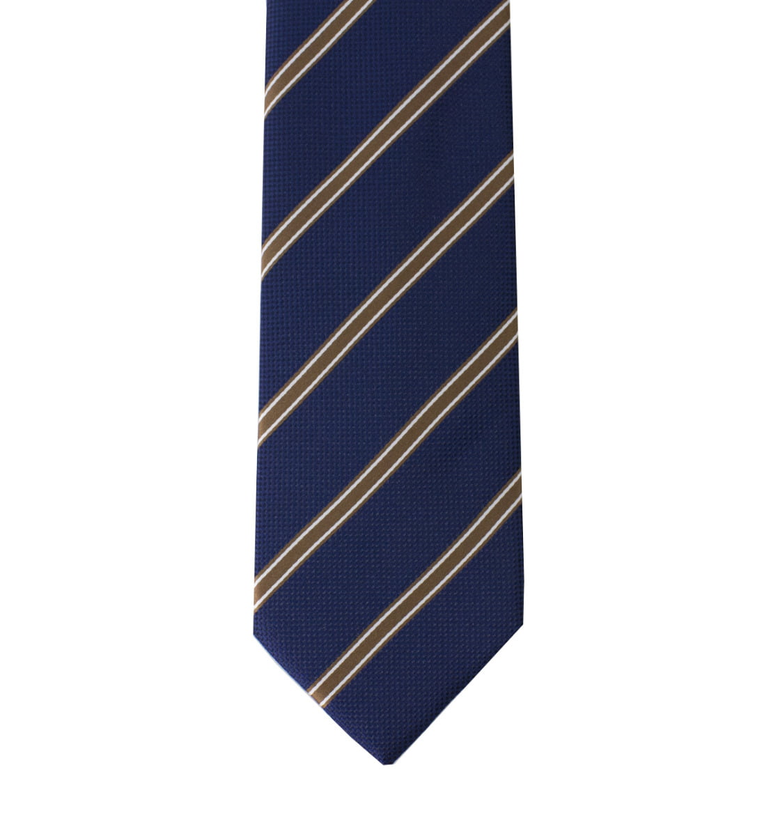 Cravatta uomo blu regimental righe diagonali oro 8cm di larghezza made in italy