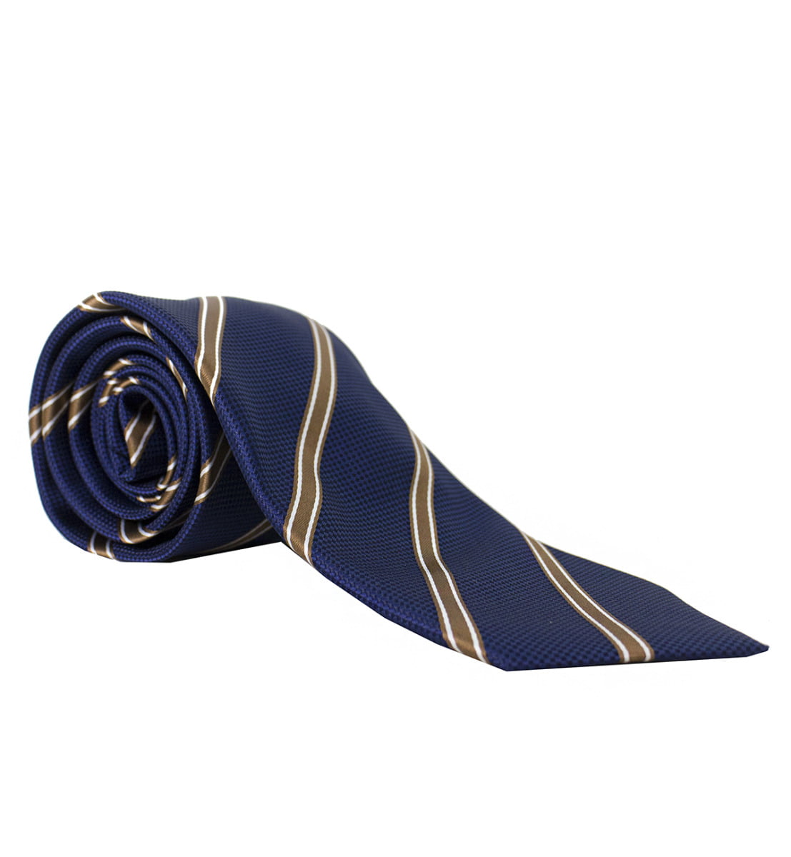 Cravatta uomo blu regimental righe diagonali oro 8cm di larghezza made in italy