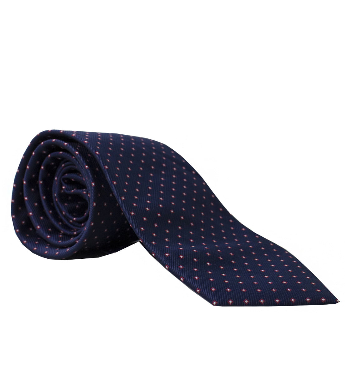 Cravatta uomo blu fantasia quadretti rossi 8cm di larghezza made in italy