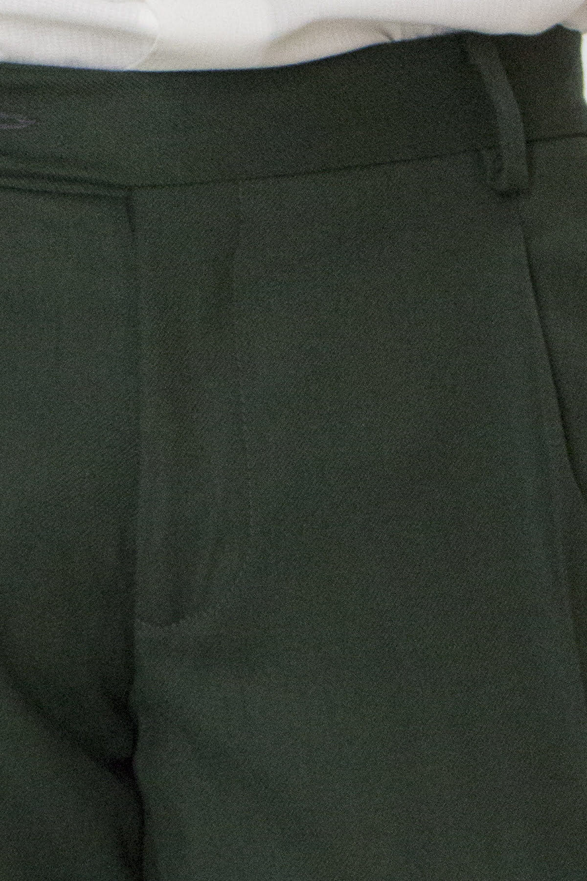 Pantalone uomo militare in lana con doppia pinces e risvolto 4cm