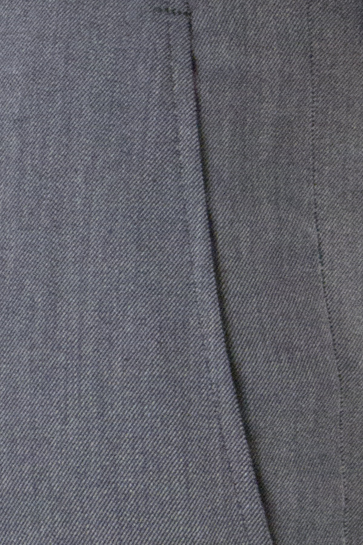 Pantalone uomo grigio chiaro in lana con tasche america e risvolto 4cm