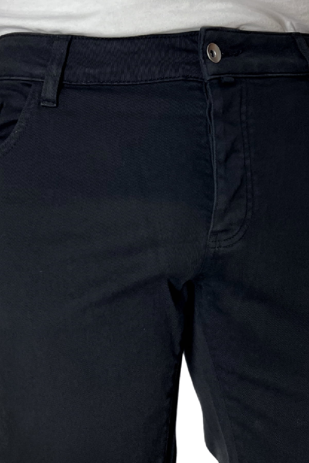 Jeans uomo nero tinta unita modello 5 tasche slim fit estivo made in italy