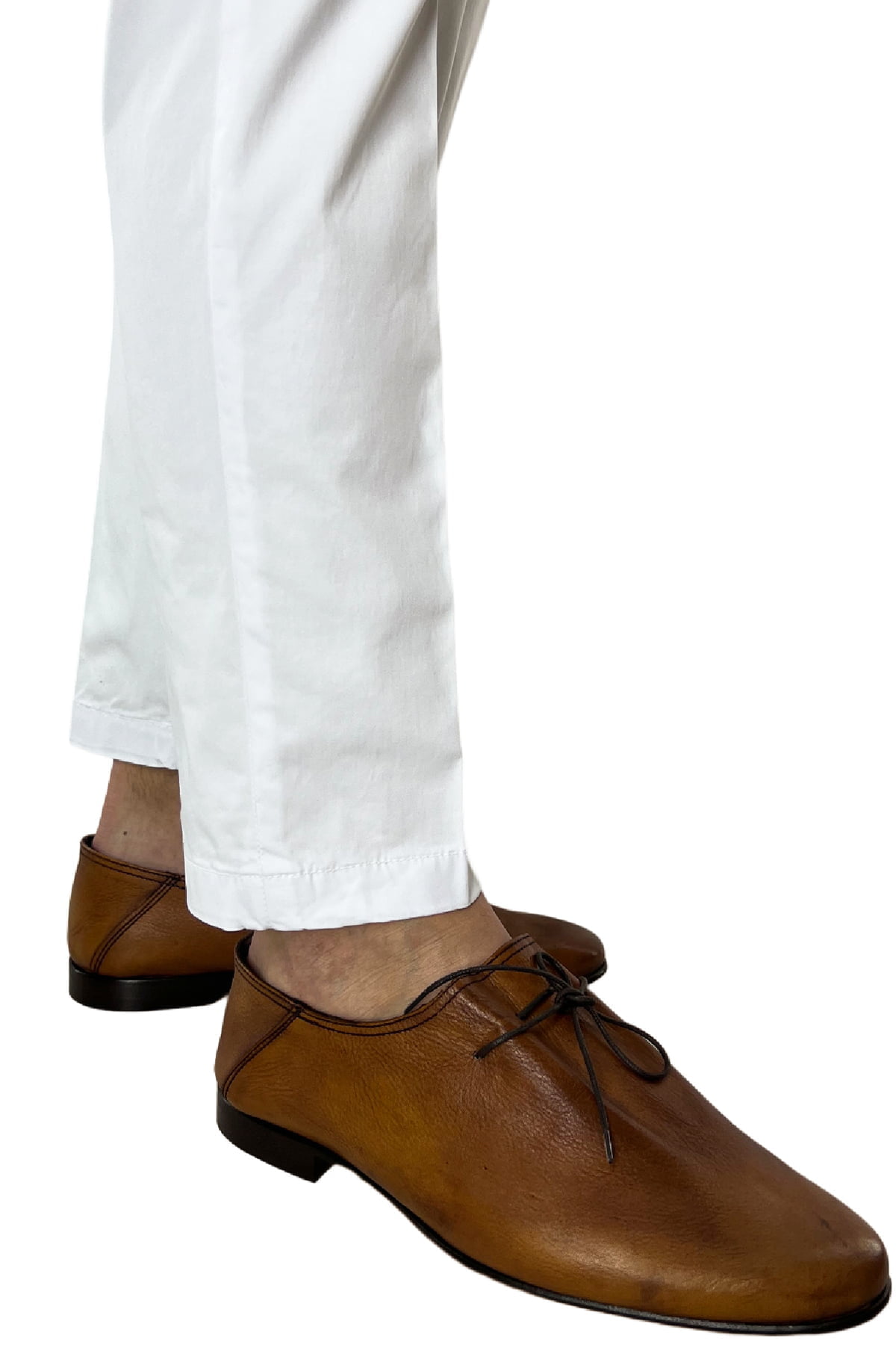 Pantalone uomo bianco in Cotone tasca america leggermente elastico estivo