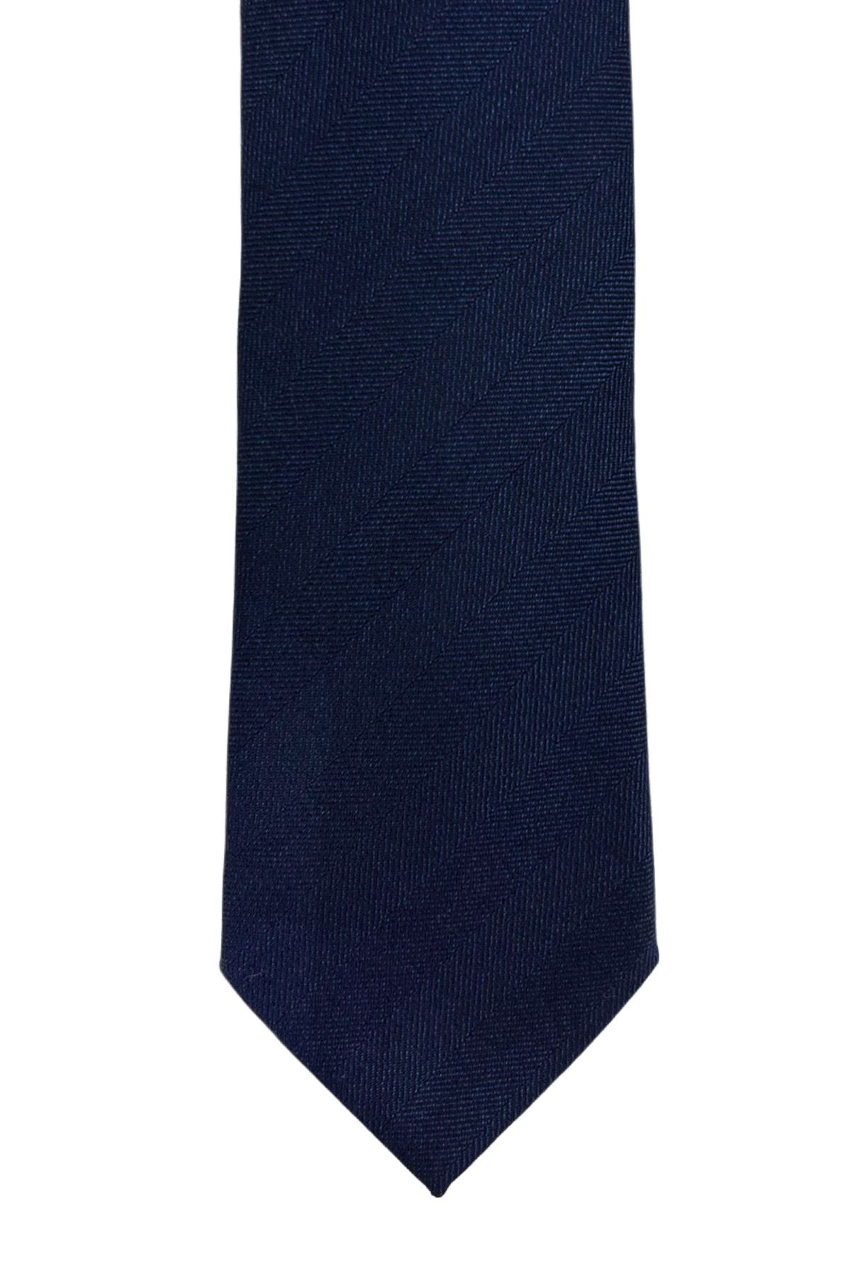 Cravatta uomo blu spigata Vitale Barberis Canonico in fresco lana 100%