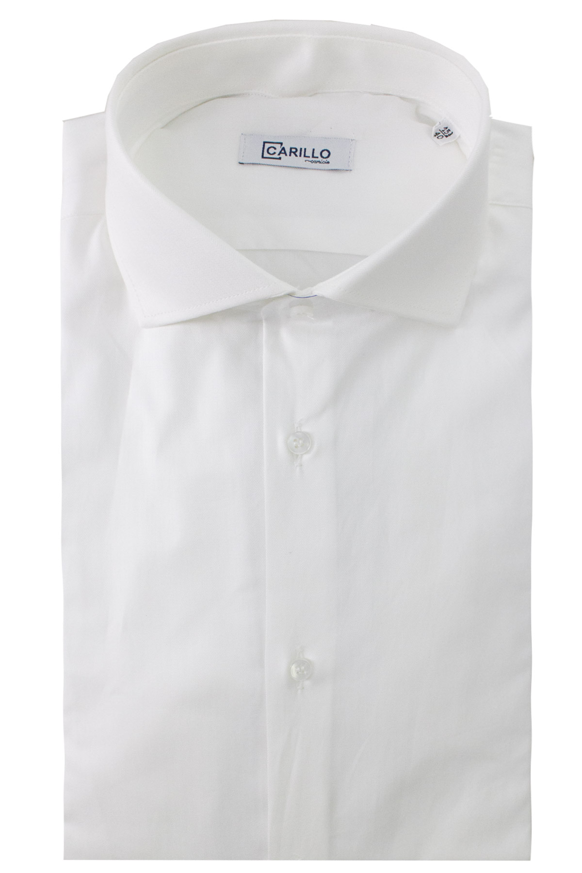 Camicia Uomo bianca extra Slim fit Elasticizzata Collo semi francese Made In Italy Carillo Moda Abbigliamento uomo e donna scarpe e accessori