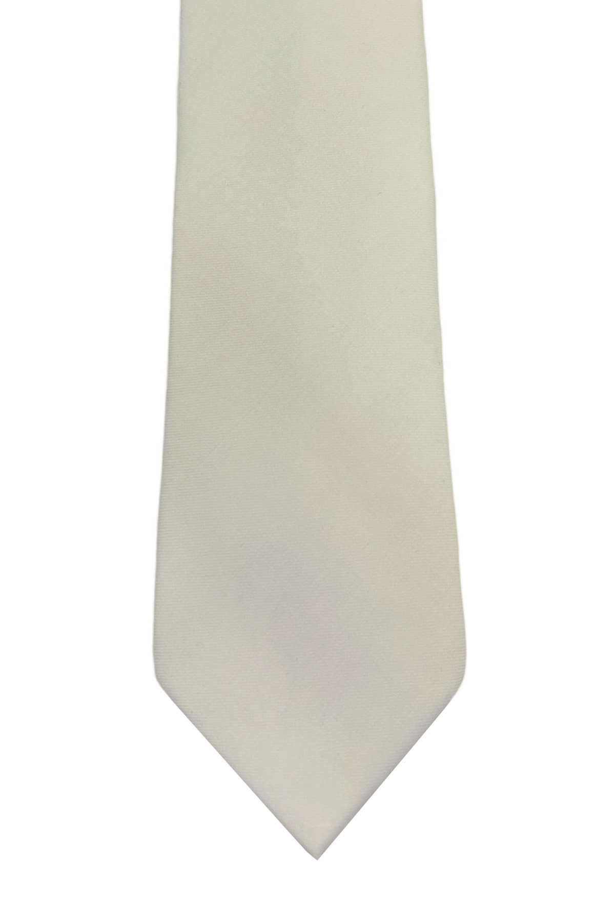 Cravatta uomo bianca tinta unita 8cm da cerimonia elegante fresco lana super 120's